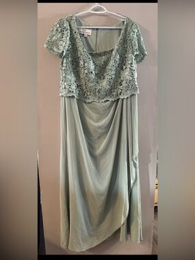 Oleg Cassini Green Chiffon & Lace Empire Gown 18W Orig $249 Ruffle
Y26
Subtítulo